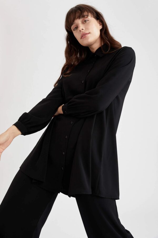 Uzun Gömlek Siyah - 10025