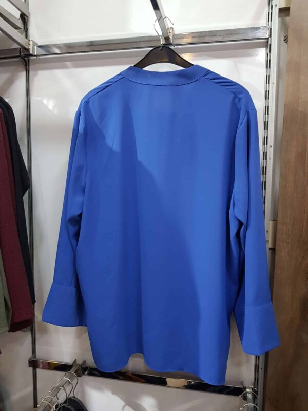 Dekolteli Uzun Kollu Mavi Bluz - 10082