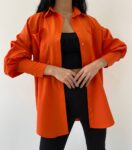 Poplin Turuncu Gömlek - 10134