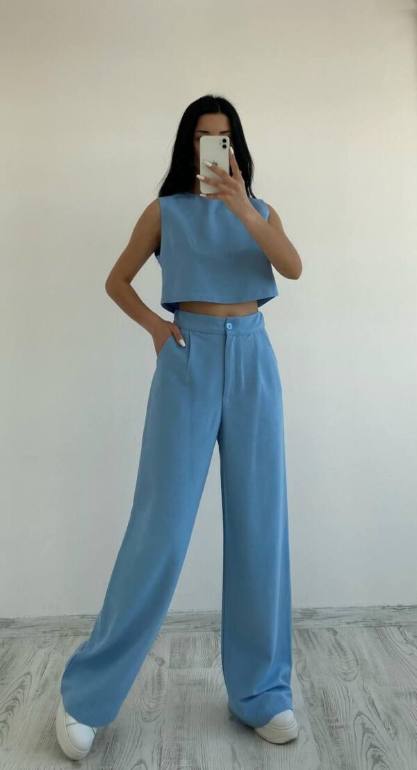 Keten Mavi Crop - 10135