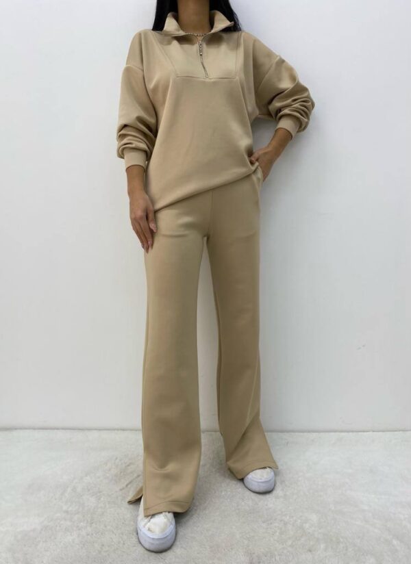 Dalgıç Kumaş Bej Takım - 10515