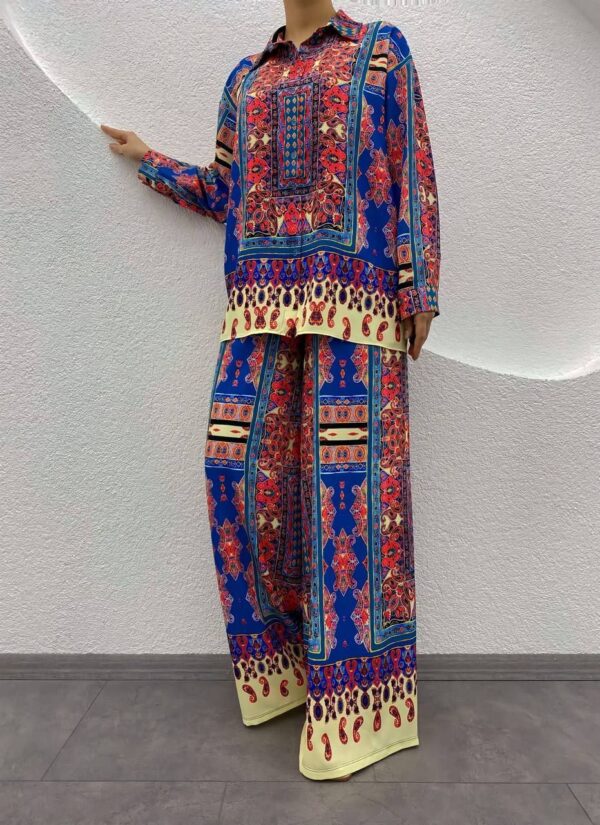 Mavi Baskılı Jessica Pantolon - 10249