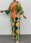 Yeşil Garnili Kimono Pantolon - 10271