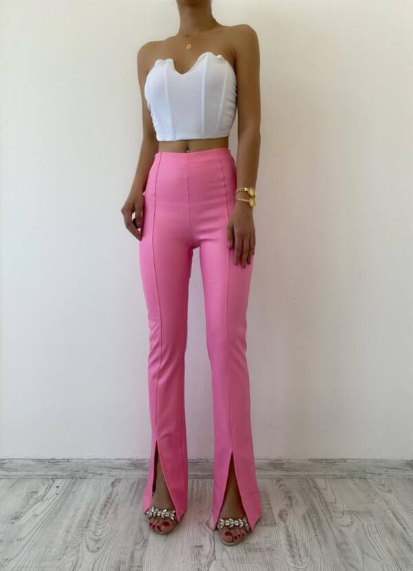 Pembe Deri Tayt Pantolon - 10281