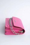Pembe Kadın Timsah Desenli Clutch Baget Zincir Askılı Çanta - 10360