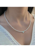 Inci Kalp Figürlü Kolye - 10420