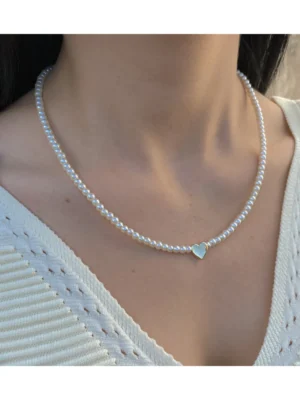 Inci Kalp Figürlü Kolye - 10420