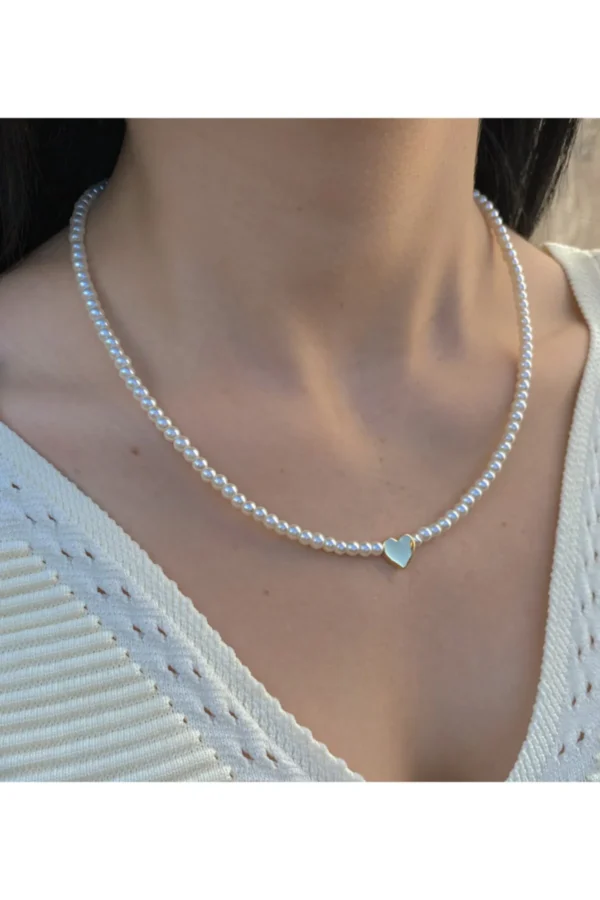 Inci Kalp Figürlü Kolye - 10420