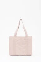 Krem Çıt Çıt Kapatmalı The Tote Bag Işlemeli Kanvas Kumaş Günlük Kadın Kol Ve Omuz Çantası - 10448