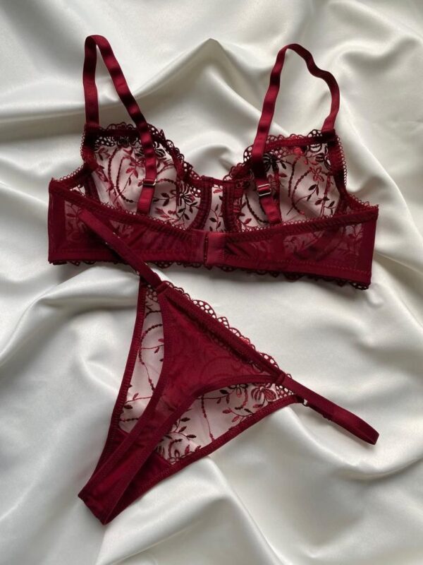 Valentine Claret Red Balenli Bralet Set -10512