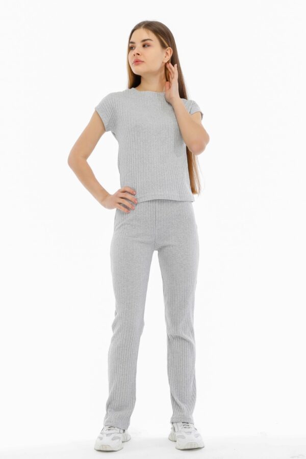 Gri Fitilli Kaşkorse Alt Üst Takım - 10576