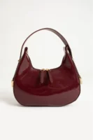 Kadın Rugan Deri Baget Cherry Bag Askı Detaylı Kol Çantası - 10604