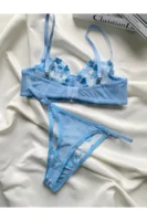 Hearted Mavi Bralet Takım - 10606