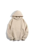 Unisex Üç İplik Basic Kapüşonlu Baskısız Düz Oversize Geniş Hoodie Sweatshirt - 10623
