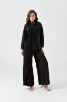 Kadın Zr Model Siyah Etekli Pantolon Takım - 10736