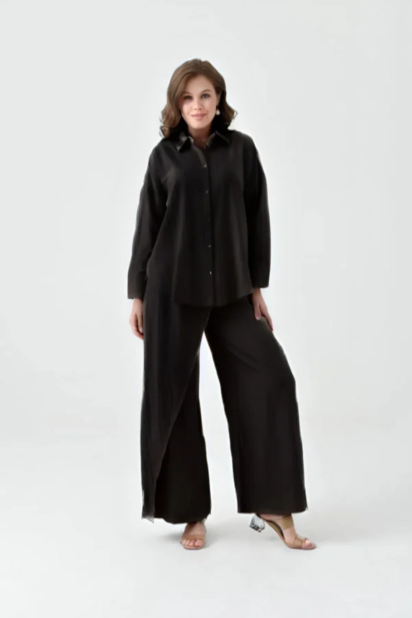 Kadın Zr Model Siyah Etekli Pantolon Takım - 10736