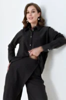 Kadın Zr Model Siyah Etekli Pantolon Takım - 10736