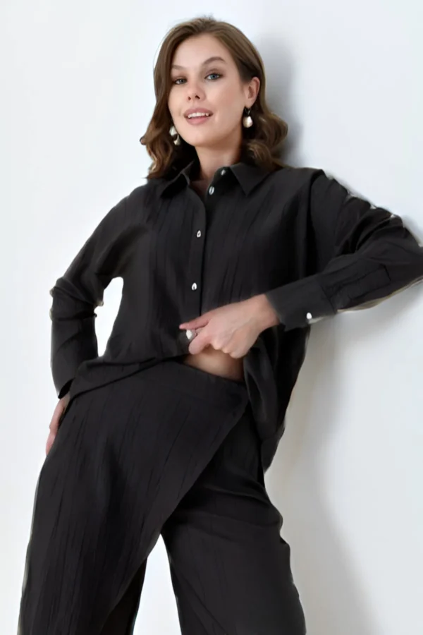 Kadın Zr Model Siyah Etekli Pantolon Takım - 10736