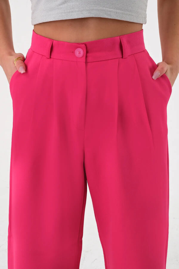 Kadın Zr Model Pembe Yüksek Bel Palazzo Pantolon - 10760