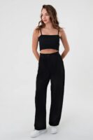 Kadın Zr Model Siyah Yüksek Bel Palazzo Pantolon - 10761